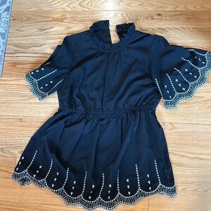 Maternity blouse A Pea in the Pod. Black with beautiful detail. Size SMALL.